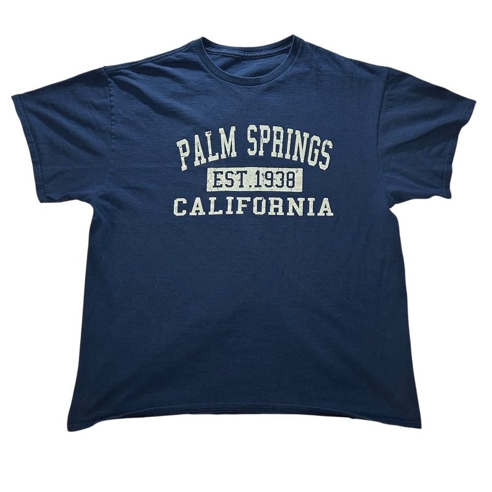 Palm Springs Navy T-Shirt Athletic Tough Cotton Boxy